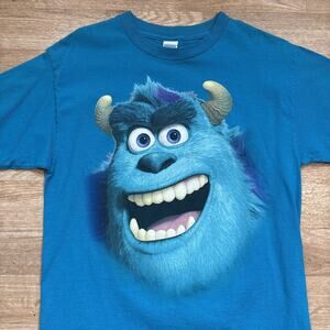 Vintage Y2K Disney Pixar Sully Monsters Inc T-Shirt Sz Adult M Blue VtG
